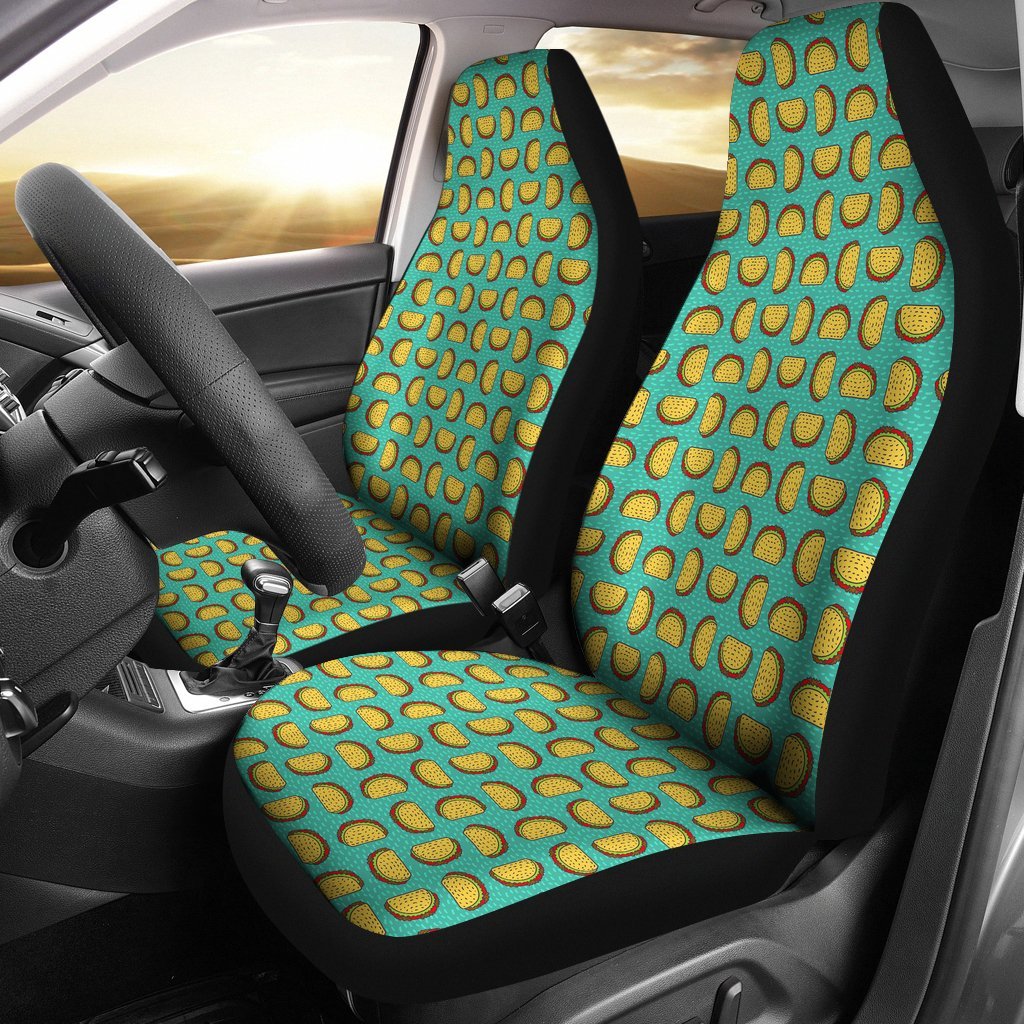 Taco Print Pattern Universal Fit Car Seat Cover-grizzshop