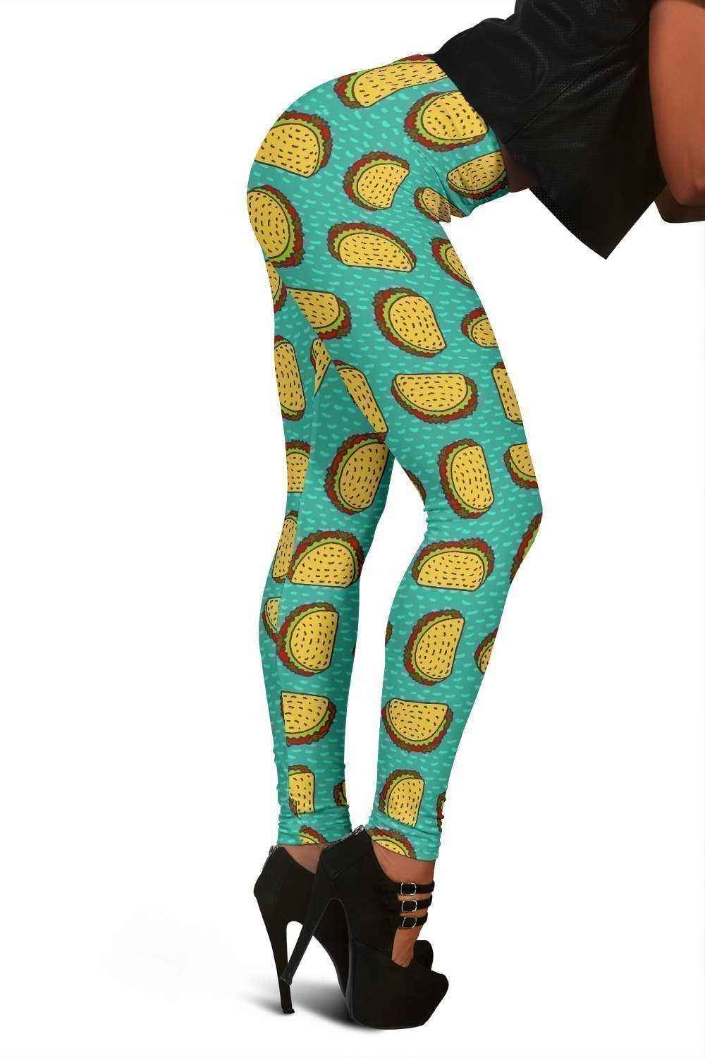 Taco Print Pattern Women Leggings-grizzshop