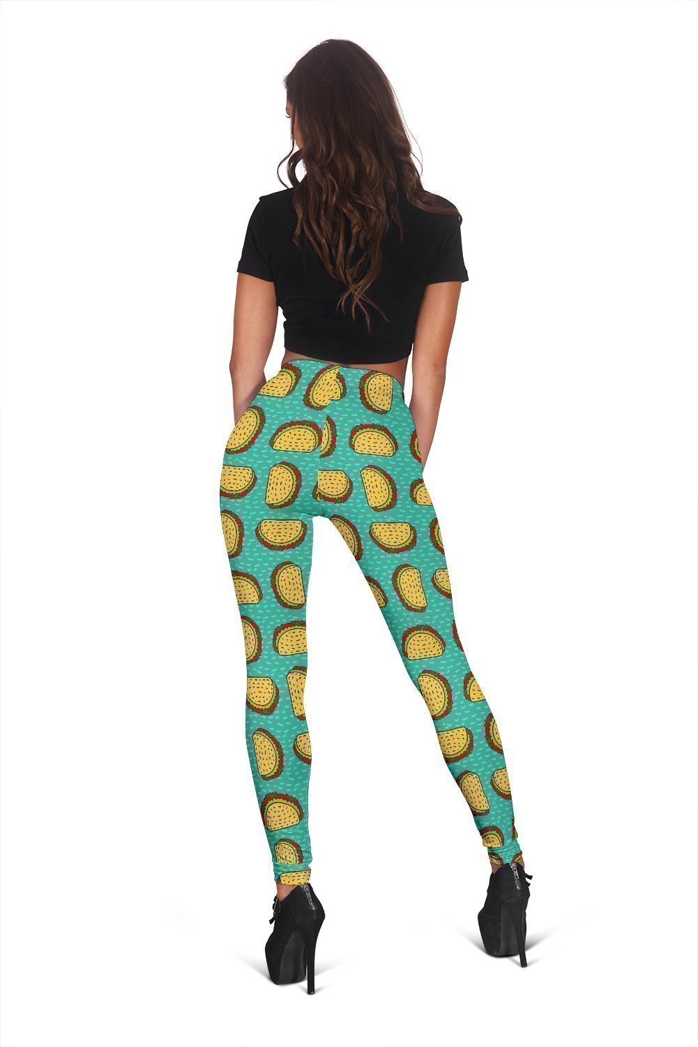 Taco Print Pattern Women Leggings-grizzshop