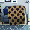 Tan And Black Polka Dot Blanket-grizzshop