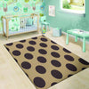 Tan And Black Polka Dot Floor Mat-grizzshop