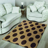 Tan And Black Polka Dot Floor Mat-grizzshop