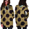 Tan And Black Polka Dot Hoodie Dress-grizzshop