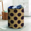 Tan And Black Polka Dot Laundry Basket-grizzshop