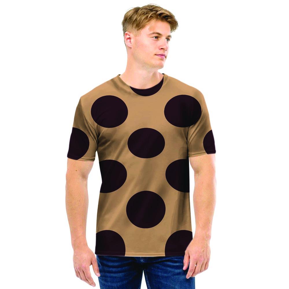 Tan And Black Polka Dot Men T Shirt-grizzshop