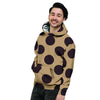 Tan And Black Polka Dot Men's Hoodie-grizzshop