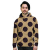 Tan And Black Polka Dot Men's Hoodie-grizzshop