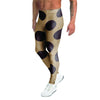 Tan And Black Polka Dot Men's Leggings-grizzshop