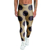 Tan And Black Polka Dot Men's Leggings-grizzshop