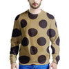 Tan And Black Polka Dot Men's Sweatshirt-grizzshop