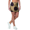 Tan And Black Polka Dot Mini Skirt-grizzshop