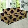 Tan And Black Polka Dot Sofa Cover-grizzshop