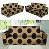 Tan And Black Polka Dot Sofa Cover-grizzshop