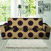 Tan And Black Polka Dot Sofa Cover-grizzshop