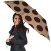 Tan And Black Polka Dot Umbrella-grizzshop