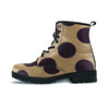 Tan And Black Polka Dot Women's Boots-grizzshop