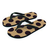 Tan And Black Polka Dot Women's Flip Flops-grizzshop