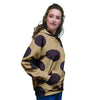 Tan And Black Polka Dot Women's Hoodie-grizzshop