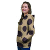 Tan And Black Polka Dot Women's Hoodie-grizzshop