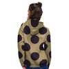 Tan And Black Polka Dot Women's Hoodie-grizzshop