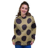 Tan And Black Polka Dot Women's Hoodie-grizzshop