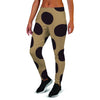 Tan And Black Polka Dot Women's Joggers-grizzshop