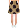 Tan And Black Polka Dot Women's Skirt-grizzshop