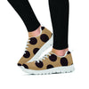 Tan And Black Polka Dot Women's Sneakers-grizzshop