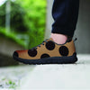 Tan And Black Polka Dot Women's Sneakers-grizzshop