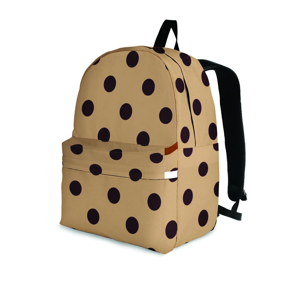 Tan And Black Tiny Polka Dot Backpack-grizzshop