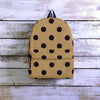 Tan And Black Tiny Polka Dot Backpack-grizzshop