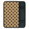 Tan And Black Tiny Polka Dot Car Console Cover-grizzshop