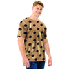 Tan And Black Tiny Polka Dot Men T Shirt-grizzshop