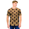 Tan And Black Tiny Polka Dot Men T Shirt-grizzshop