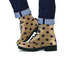 Tan And Black Tiny Polka Dot Men's Boots-grizzshop