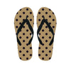 Tan And Black Tiny Polka Dot Men's Flip Flops-grizzshop