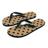 Tan And Black Tiny Polka Dot Men's Flip Flops-grizzshop