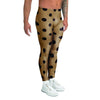 Tan And Black Tiny Polka Dot Men's Leggings-grizzshop