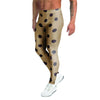 Tan And Black Tiny Polka Dot Men's Leggings-grizzshop