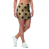 Tan And Black Tiny Polka Dot Mini Skirt-grizzshop