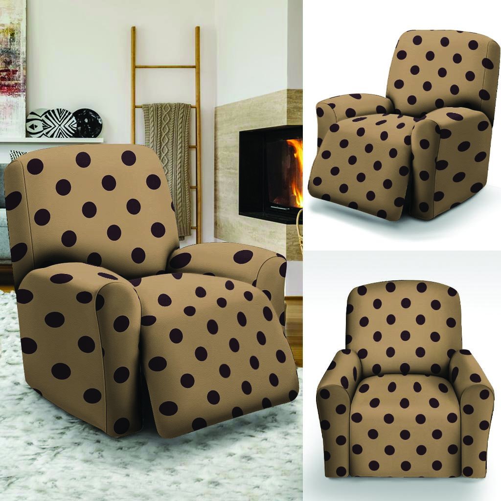 Tan And Black Tiny Polka Dot Recliner Cover-grizzshop