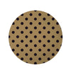 Tan And Black Tiny Polka Dot Round Rug-grizzshop