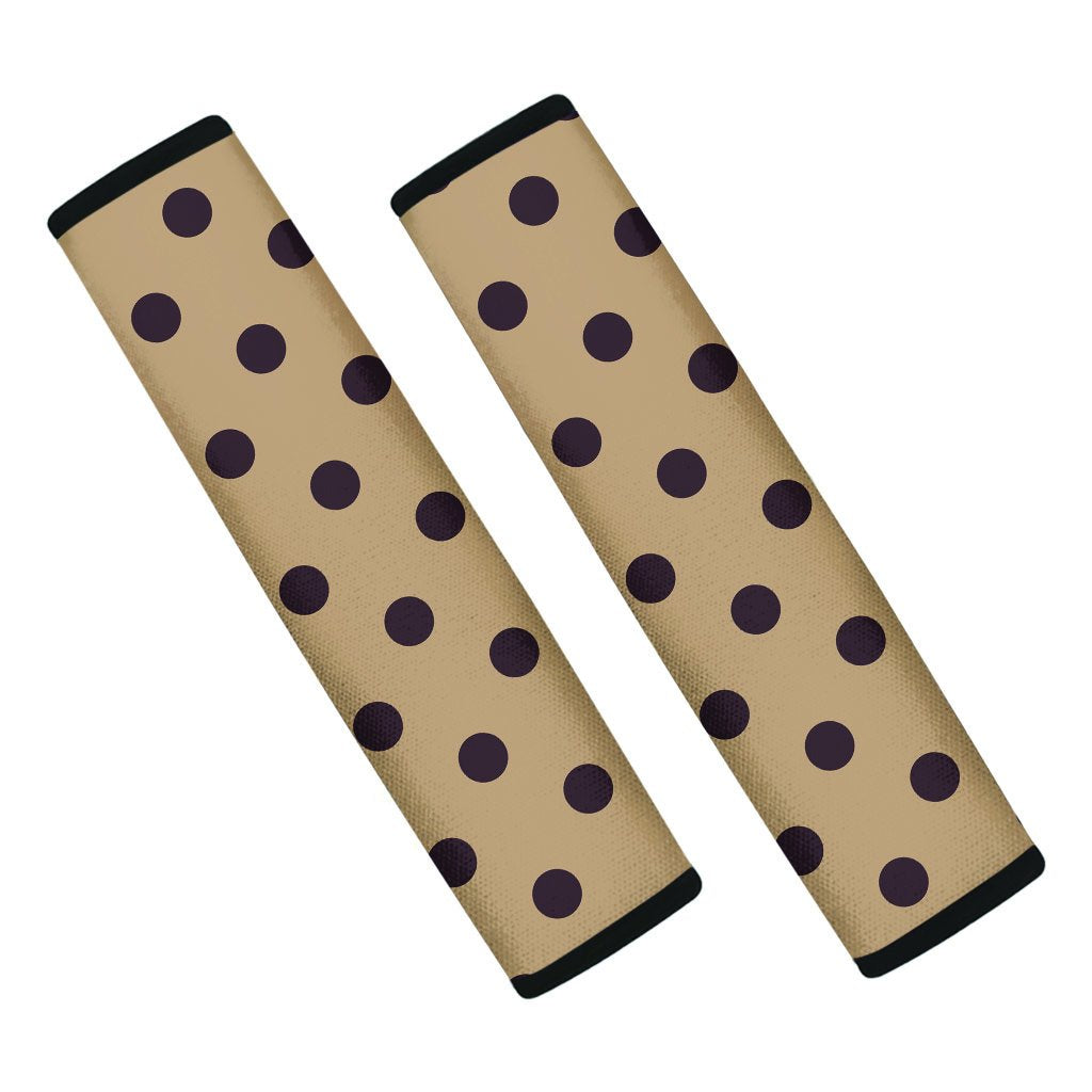 Tan And Black Tiny Polka Dot Seat Belt Cover-grizzshop