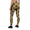 Tan And Black Tiny Polka Dot Women's Leggings-grizzshop