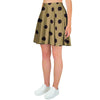 Tan And Black Tiny Polka Dot Women's Skirt-grizzshop