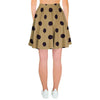 Tan And Black Tiny Polka Dot Women's Skirt-grizzshop