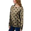 Tan And Black Tiny Polka Dot Women's Sweatshirt-grizzshop