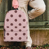 Tan And Brown Polka Dot Backpack-grizzshop