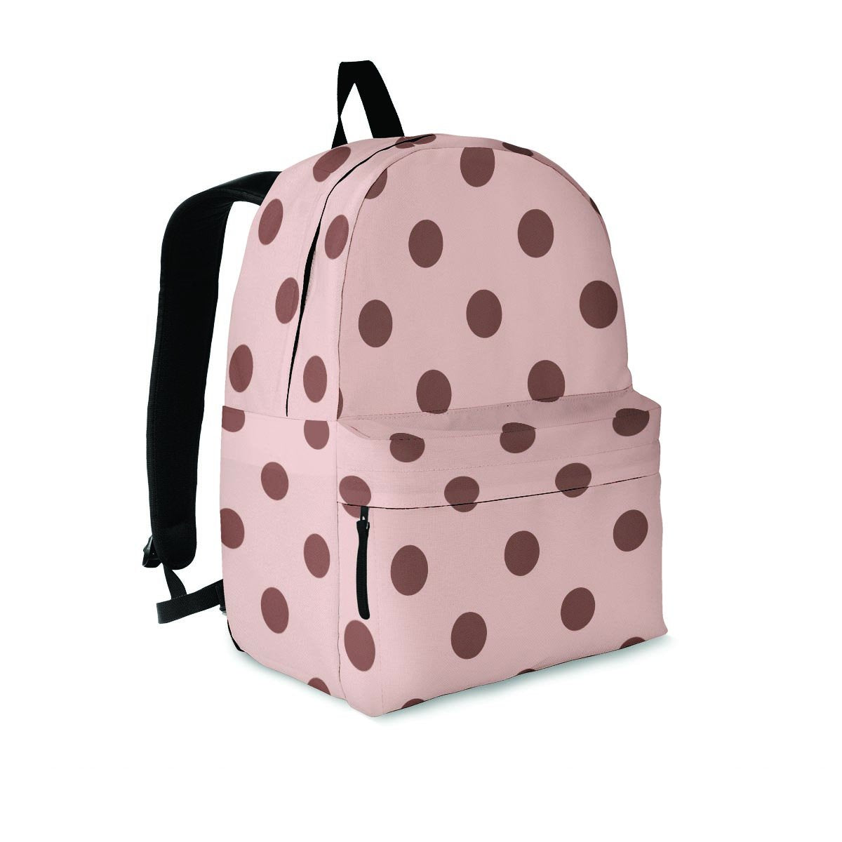 Tan And Brown Polka Dot Backpack-grizzshop