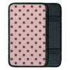 Tan And Brown Polka Dot Car Console Cover-grizzshop